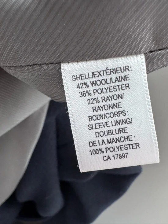 Banana Republic Navy Double-Breasted Peacoat with Gold Buttons - Picture 4 of 4